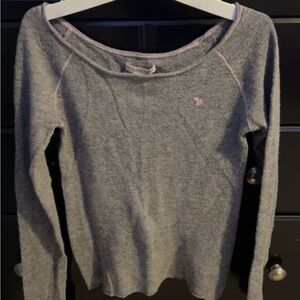 Abercrombie & Fitch Gray Scoop Neck Sweater